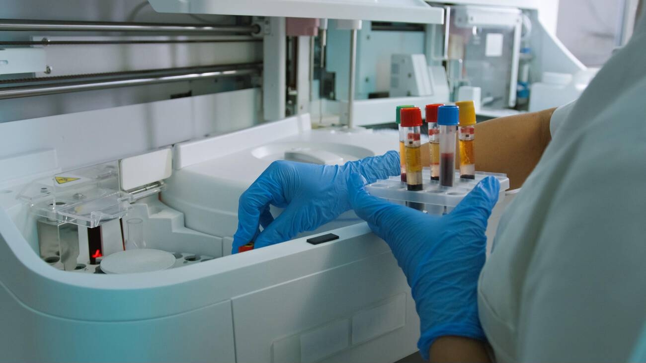 Laminar flow cabinet in a laboratory